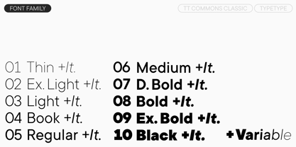 TT Commons Classic Font Poster 4