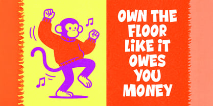 Monkey Dancing Font Poster 4