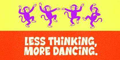 Monkey Dancing Font Poster 2