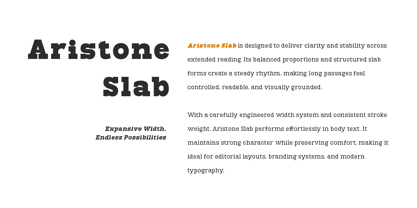 Aristone Slab Font Poster 2