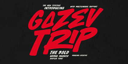 MC Gazev Trip Font Poster 1