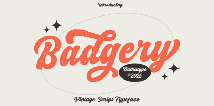 Badgery Font Poster 1