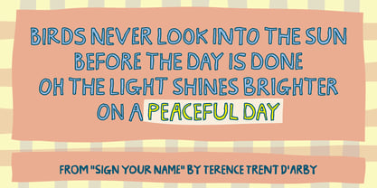 Peaceful Day Font Poster 2
