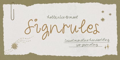 Signrules Font Poster 1