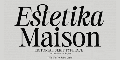 Estetika Maison Font Poster 1