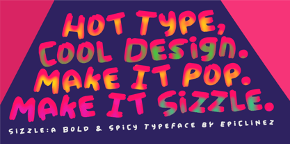 Sizzle Font Poster 3