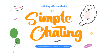 Simple Chating Font Poster 1