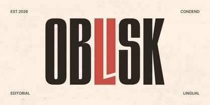 Oblisk Font Poster 1