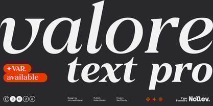 Valore Text Pro Font Poster 1