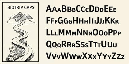 Biotrip Sans Caps Font Poster 11