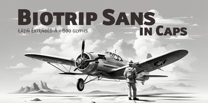 Biotrip Sans Caps Font Poster 1