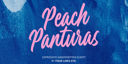 Peach Panturas Font Poster 1