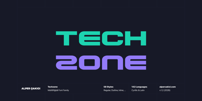 Techzone Font Poster 1