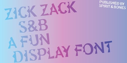 Zick Zack S&B Font Poster 1