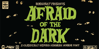 Afraid Of The Dark Font Poster 1
