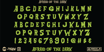 Afraid Of The Dark Font Poster 5