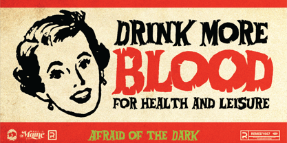 Afraid Of The Dark Font Poster 2
