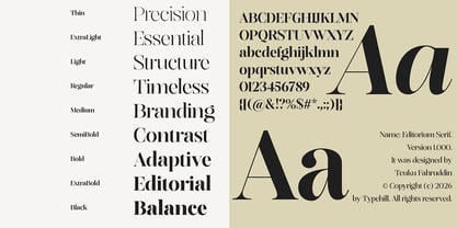 Editorium Serif Font Poster 8