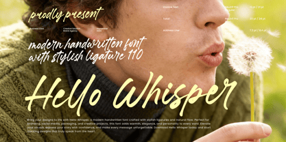Hello Whisper Font Poster 1