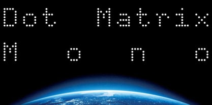 Dot Matrix Mono VP Font Poster 1
