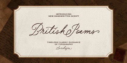 British Poems Font Poster 11