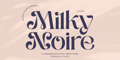 Milky Noire Font Poster 1