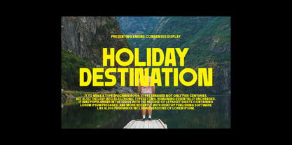 Emand Condensed Slant Display Font Poster 3