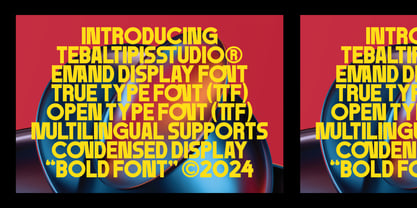Emand Condensed Slant Display Font Poster 10