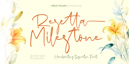 Resetta Milestone Font Poster 1
