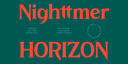 Nighttmer Horizon Font Poster 1