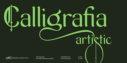 Calligrafia artistic Font Poster 1