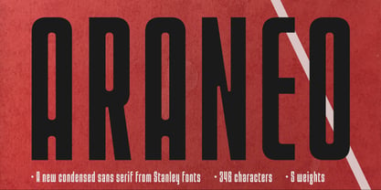 Araneo Condensed Font Poster 9