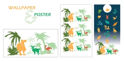Saharian shadow Font Poster 8