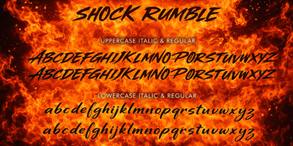 Shock Rumble Italic Font Poster 6