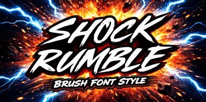 Shock Rumble Italic Font Poster 1