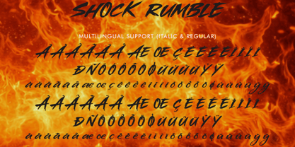 Shock Rumble Italic Font Poster 8