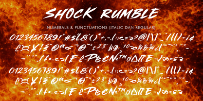 Shock Rumble Italic Font Poster 7