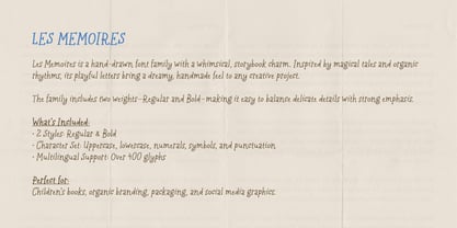 Les Memoires Font Poster 3
