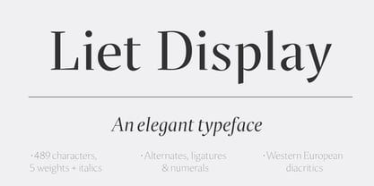 Liet Display Font Poster 2