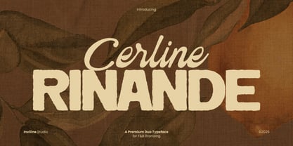 Cerline Rinande Script Font Poster 1