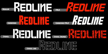 Redline Font Poster 3
