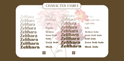 Zelthara Variable Font Poster 6
