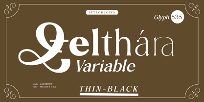 Zelthara Variable Font Poster 1