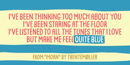 Quite Blue Font Poster 2