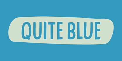 Quite Blue Font Poster 1