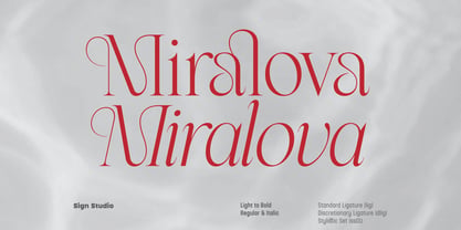 Miralova Font Poster 1