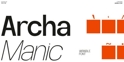 Archa Manic Font Poster 1