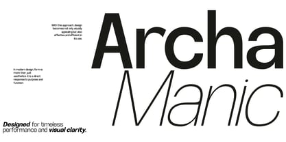 Archa Manic Font Poster 14