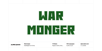 Warmonger Font Poster 1