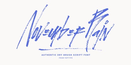November Rain Brush Font Poster 1